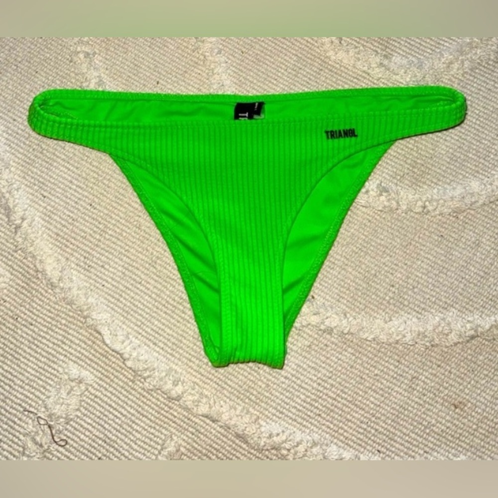 TRIANGL ribbed neon green cheeky‎ bottoms small​